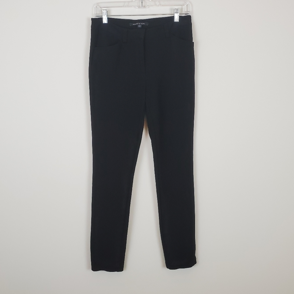 ANDREW MARC Black Stretchy Career Pants